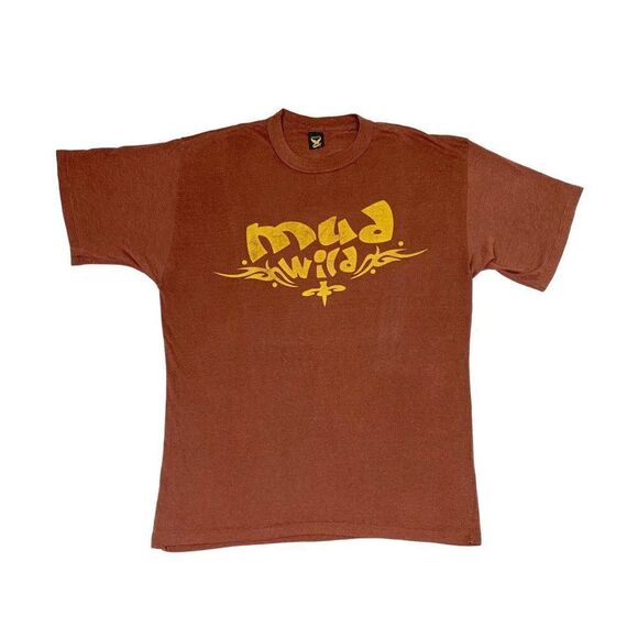 Vintage Mud Wild T-Shirt Brown XL Mudding Jeep Truck Off Road Single Stitch - Picture 1 of 9